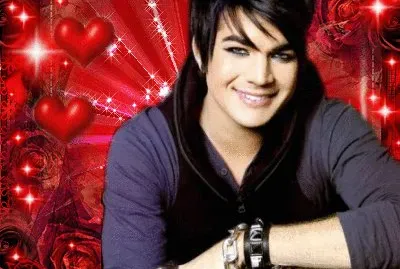 adam lambert with love in the backround