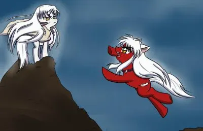inuyasha and sesshomaru as horses jigsaw puzzle