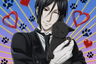sebastian and a kitty cat