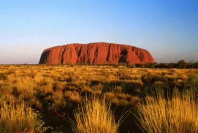 Uluru Ayers Rock with desert vegatation jigsaw puzzle