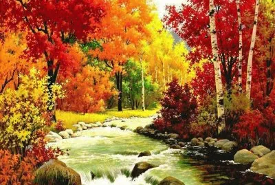 autumn leaves paint a picture jigsaw puzzle