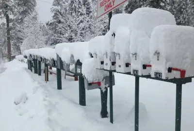 snow mail boxes