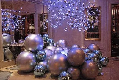 Decorating with Purple Pearl Balls