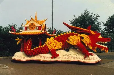 Flower parade Lichtenvoorde Chinese Dragon