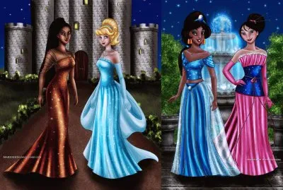 Pocahontas Cinderella Jasmine Mulan