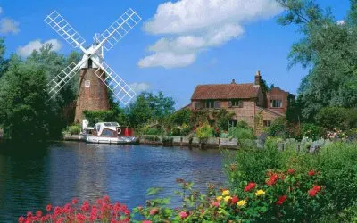 Typical Dutch landscape