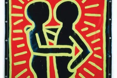 Painting Keith Haring Two People