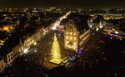 Christmas illumination in Gouda   the Netherlans