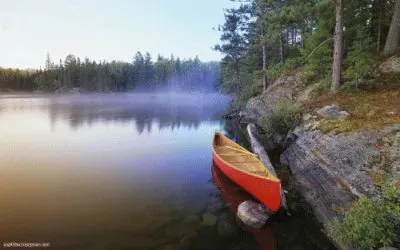 Canoe on Pinetree Lake jigsaw puzzle