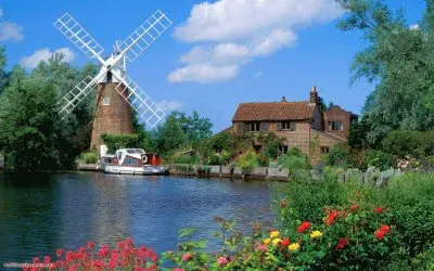 Windmill at the Lake jigsaw puzzle