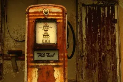 Weathered Petrol Pump  Louisiana  USA