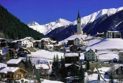 Small Village Graubunden Switzerland