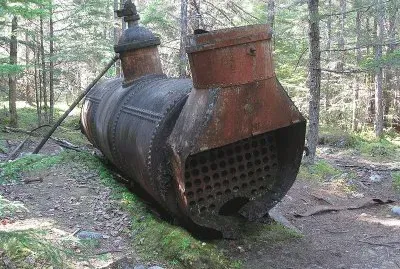 Old Locomotive Boiler   Chilkoot Trail Alaska  USA