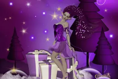 Very Purple Christmas-Art jigsaw puzzle