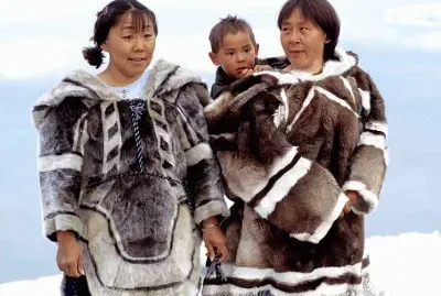 Local dress from the Inuits   Canada