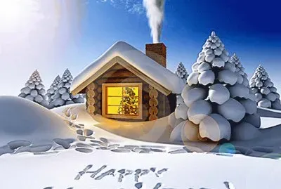 casa en la nieve