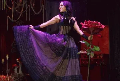 Model in Purple at Bellagio Party-What a Dress! jigsaw puzzle