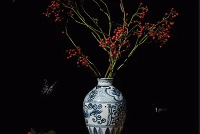 Still life Vase and Berrys