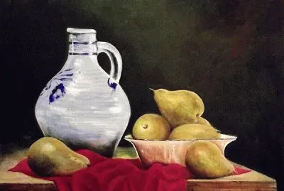Still life with Pears and Pitcher