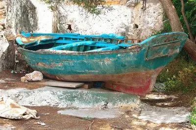 Old Boat in Loutro  Crete   Greece