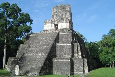 Maya Temple  Tikal  Guatemala