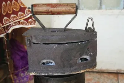 Flat Iron with Coal  the Gambia