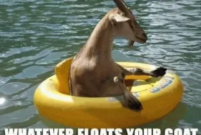 â˜ºFire Prevention Goat Relaxes After Workâ˜º