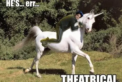 adam lambert on a unicorn