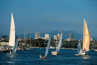 Sailing in Newport Bay-Newport Beach