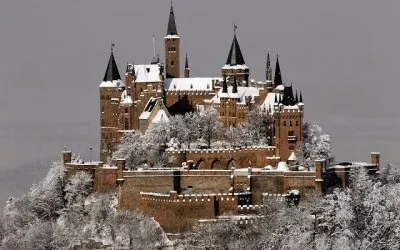 Castle Hohenzollern  in Winter  Stuttgart Germany