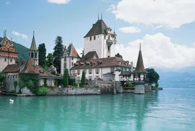 Lake Thun  Oberhofen Switzerland