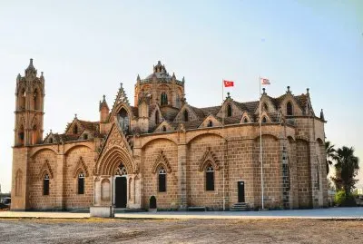 Panagia Church and Akdogan Mosque  Northern Cyprus