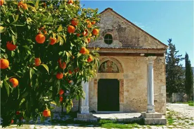 Oranges next to the Church   Cyprus