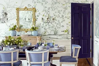 Fancy Purple Dining Room