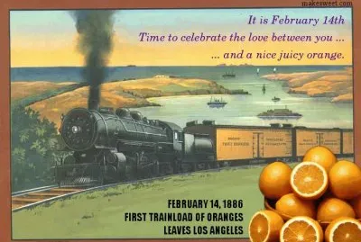Vintage First Train of Oranges-Los Angeles jigsaw puzzle