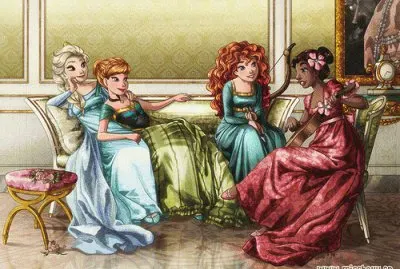 Elsa Anna Merida Tiana