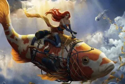 Fantasy Girl on a Fish