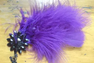 Handmade Feathered Hair Clip