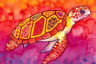 Abstract Turtle painting