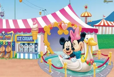 Mickey and Minnie Mouse