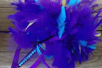 Vibrant Purple Feather Bouquet