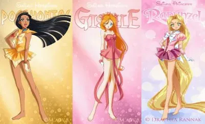 Pocahontas Giselle Rapunzel