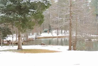 Lake With Snow