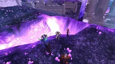 Powerful Purple Energy Magic-Video Game Shot