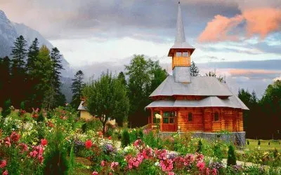 פאזל של Wild Flowers around the Church
