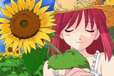 Lady with Sun Flower