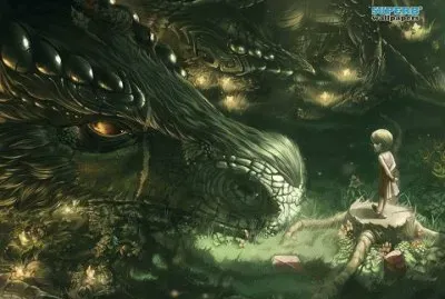 Dragon and girl jigsaw puzzle