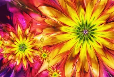 Abstract Flowers bright Colorful
