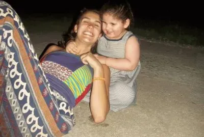 Disfrutando con la tia