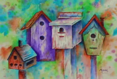 Birdhouses jigsaw puzzle